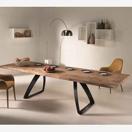 Emporio3 Tavolo Allungabile In Legno St574 Nero Goffrato