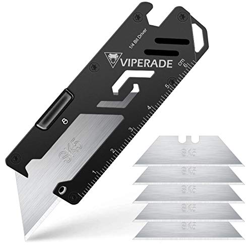 Utility Knife 5 in 1, VIPERADE Keychain Knife with Bottle Opener