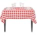 LinenTablecloth 54-Inch Square Polyester Tablecloth Red & White Checker