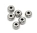 VALYRIA 100pcs Silver Tone Stainless Steel Spacer Beads Jewelry Findings 5mm(1/4