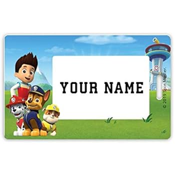 amazoncom paw patrol theme original personalized peel and stick