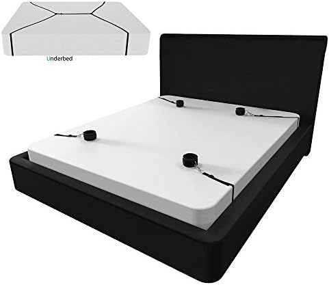 Bed limb System Kit - Medical Grade Velcro with Adjustable, Soft and Comfortable Cuffs for Legs, Ankles and Wrists. Fits Any Size Mattress (Red)