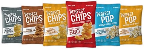 Protein Chips and Popcorn Variety Pack by IPS All Natural | IPS Chips and Pop Whey Protein Snack | Tasty and Healthy Snack With Low Carb, Gluten Free, Non GMO Corn, No Artificials | 1oz Pack of 8