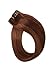 Remy Human Hair Clip in Extensions, Chocolate Brown Mixed Auburn Hair Extensions Clip in Real Human Hair,15 Inch 70G 7 Pcs Double Weft Hair Extensions Real Human Hair for Women