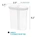 2pcs Airtight Dry Food Containers Cereal Storage Snack Keeper Dispenser 12-18 oz Capacity for Corn Flakes Nuts Sugar Flour with Hovering Flip Top Lid and Large Mouth for Easy Pouring - White