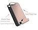 iPhone 7 Case, Allovit [Kickstand] [Heavy Duty] [Hard PC + Soft TPU] Dual Layer Shock Protective Wallet Case for iPhone 7 (Rose Gold)