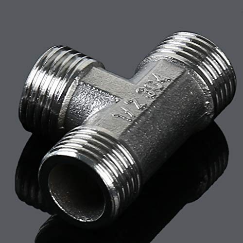 lehao397 3 Way Diverter Water Pipe Tee T Shape Adapter Connector for Angle Valve Hose, Bath Shower Arm Fittings,2# - Thumbnail 5