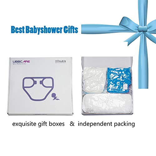 UBBCARE Baby Pocket Cloth Diapers Reusable Washable Adjustable 8 Pack with 8 Inserts Baby Shower Gifts … (boy color) - Thumbnail 4