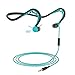 MUCRO Wired Neckband Running Sports Headphones with Microphone, Stereo Sound & Noise Cancelling in-Ear Headphones for iOS Android iPod and PC, Blue