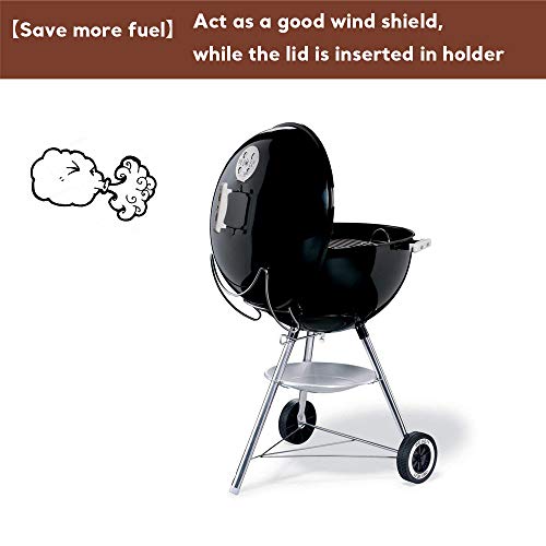 QuliMetal Grill Lid Holder for Weber Charcoal Kettle Grill Want