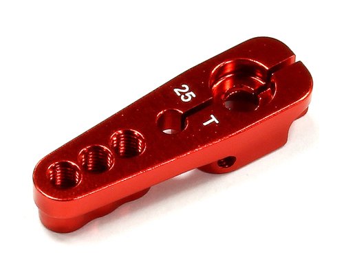 Integy RC Model Hop-ups C25049RED Billet Machined Alloy 25T Steering Servo Horn for Axial 1/10 Wraith Rock Racer