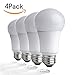CTKcom A19 LED Light Bulbs 5W(4 Pack)- 40 Watt Equivalent 6000K Daylight White LED Light Bulbs E26/E27 Base,270 Degree Beam Angle for Home Dining Room Bedroom Living Room,UL Listed,Pack of 4
