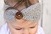 QandSweet Baby Turban Head Wrap Headbands Girl Knitting Button Hairbands