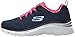 Skechers Sport Women's Fashion Fit Statement Piece Fashion Sneaker,Navy/Hot Pink,7.5 M US