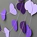 Purple Heart Garland – Paper Garland for Wedding, Bridal Shower, Birthday and Bachelorette Party Decorations – 120 Inches