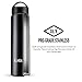 EzGoo Stainless Steel Water Bottle, BPA Free Double Wall Vacuum Insulated Leak Proof Water Bottle - 25 OZ Black