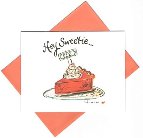 Timree Blank Note Cards and Envelopes ~ Autumn Memories (Hey Sweetie… Pie; 6 Cards; 4.25" x 5.5"; Orange Envelopes)