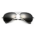 Joopin Classic Sunglasses for Women Men Metal Frame Mirrored Lens Designer Polarized Sun glasses UV400 Black Simple Package