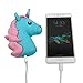 New 2600mah Blue Unicorn Shaped Emoji Cute Funny Cartoon Gift Power Bank External Battery Portable Mobile Phone Charger For Iphone Ipad Samsung Galaxy Note All Tabletes … …
