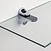 Danya B Set of 2 Clear Glass Floating Shelves with Chrome Brackets