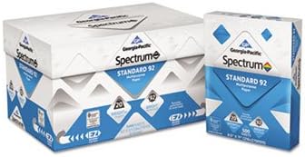 Metropolitan Office Products Spectrum Standard 92 Multipurpose Paper, 20lb, 8 1/2 x 11, White, 5000 Shts/Ctn