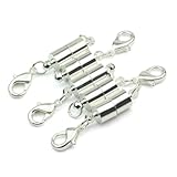5 Silver Plated Beads Magnet Magnetic Clasps Findings 6mm For Jewelry Making DIY