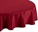 LinenTablecloth 70-Inch Round Polyester Tablecloth Burgundy
