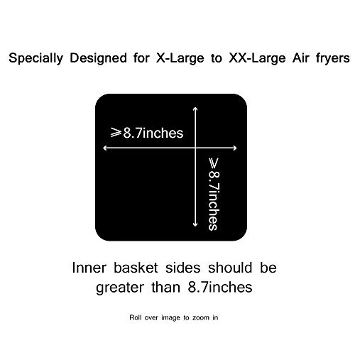 Air Fryer Parchment Paper Linersï¼ˆ8.7"Ã—8.7"ï¼‰ 100Pcs Compatible with XXL Philips, NuWave Brio, Chefman, OMORC, Cuisinart, COSORI, Cooks Essentials, Power Airfryer Oven, Chef di Cucina, SARKI and More
