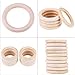 Baby Teething Ring, 10pcs Baby Infant Natural Wood Teething Ring Teether Toy Wooden Bracelet DIY Craft