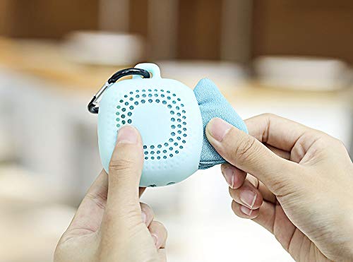 VenusCare Cooling Handkerchief, Cooling Towel Small Instant Relief with Breathable Case and Portable Carabiner for Cool Down, Sweat, Sports, Travel, Riding, Fitness, Gift (Aquamarine)