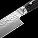 Hecef 7 Inch Santoku Chef Knife Stainless Steel Japanese Forged Steel Kitchen Knife with Wood Hand