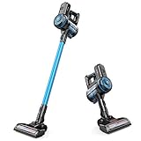 Cordless Vacuum, GOOVI Stick Vacuum Cleaner, 10KPa Powerful Cleaning Lightweight 2 in 1 Handheld Vacuum with Rechargeable Lithium Ion Battery and LED Brush
