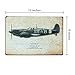 UNIQUELOVER Military Airplane Signs Metal Vintage Wall Tin Poster Home Decor 8 X 12 Inches, Small