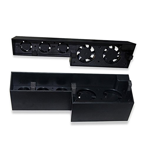Shentesel Temperature Control External Cooling Cooler Fan for PS4 Playstation 4 Console - Black