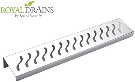 Royal Stainless Steel Shelf Rectangular by Serene Steam (Ocean Wave) Wall Mount Shower shelf for Bathroom hardware included (12, Polished Chrome)