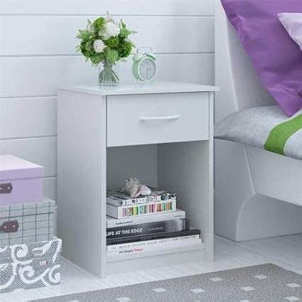 Amazon Com Mainstays Nightstand End Table White Kitchen Dining