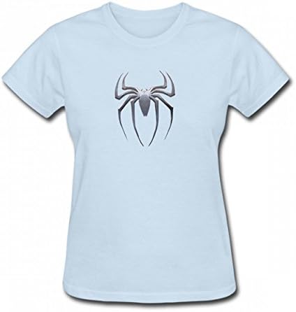 xdondoo Compression Spider Superman Sports Crazy Tshirt Printed Cotton T-Shirts Tops Logo Women's Tee Sky Blue