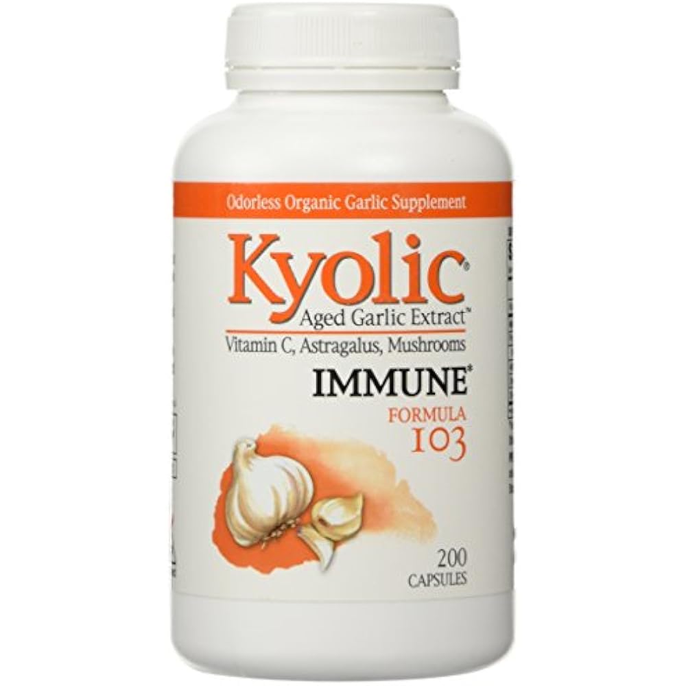 Kyolic Aged Garlic Extract Astragalus Formula 103 Immune Supplement 200