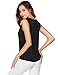 Women's Summer Loose Casual Chiffon Sleeveless Tank Blouse Shirt Tops,Black,Small