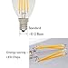 10 Pack 4W Dimmable C35 E12 LED Bulbs, 40W Incandescent Bulbs Equivalent, Candelabra Bulbs, 360lm, 360° Beam Angle, Warm White 2700K, LED Candle Bulbs, LED Filament Bulbs