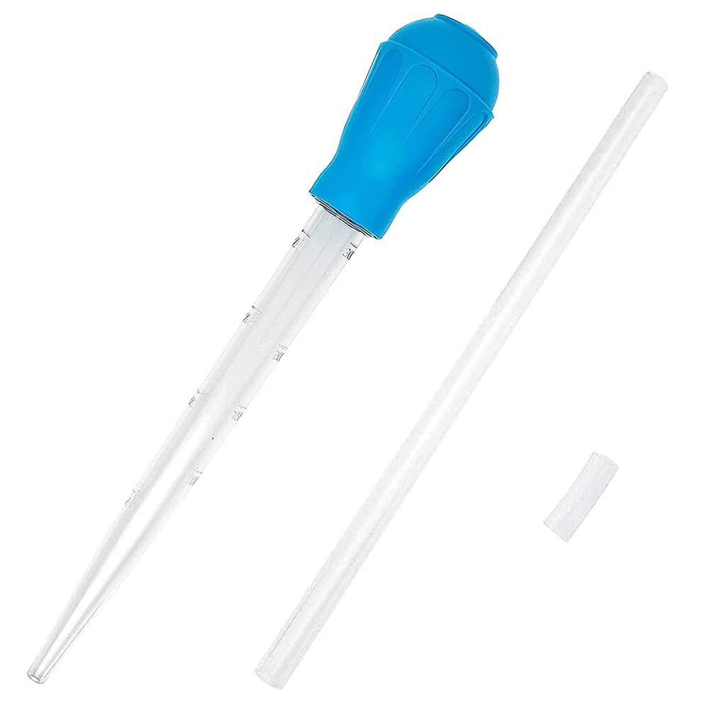 3 Piece Set Long Dropper Aquarium Syringe Aquarium Dropper Pipette Dropper Coral Feeder Aquarium Liquid Pipette for Marine Fish and Coral Reef Aquariums