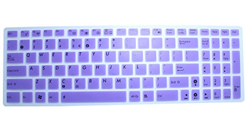 CaseBuyÂ® Ultra Thin Soft Silicone Gel Keyboard Protector Skin Cover for ASUS A53E D550MA F552LDV F554LA F751LDV G550JK G53SW G53JW G53SX GL551JM GL551JK GL771JM G73JW G73JH G73SW K73E K53SV K501LX K550CA K553MA N56VZ N56VM N550JA N550JV N550JK N750JV Q501LA Q502LA Q551LN S56CA S500CA S550CA TP550LA TP550LD UX51VZ U57A UX51VZ V500CA V550CA X502CA X550CA X550LA X550LB X551CA X551MA X552EA X552EP X552CL X552VL X501 X501A X550LA X551MAV X555LA X555LD X555LN X555LP X553MA X552LAV X750JB X750JA X750LA X750LB X750JN X751LA X751LD X751MA X751LDV Lamborghini VX7SX series US Layout (Transparent Purple)