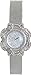 GUESS U0139L1 Silver-Tone Floral Mesh Watch