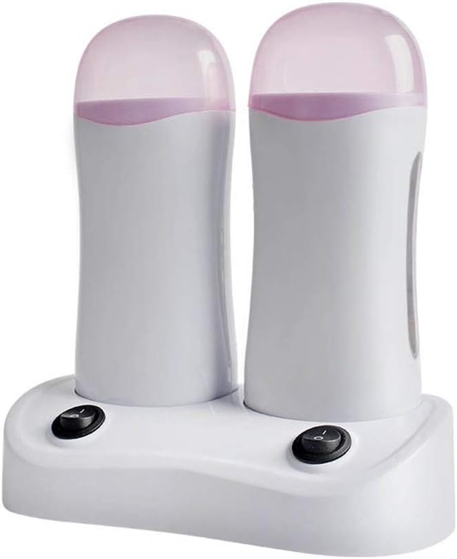LXFENG Double Wax Depilatory Roller Warmer Heater Wax Heater Epilator Handheld Hair Removal Machine Salon Beauty for Men and Women