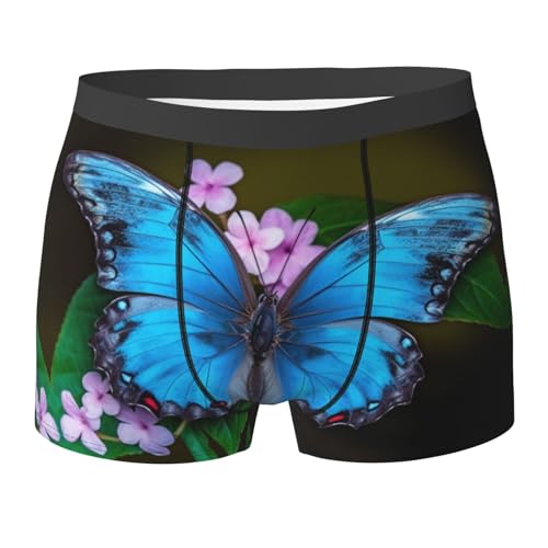 SYHEART Beauty Butterfly Print Men'S Boxer Briefs With Elastic Comfort Fit Design For All-Day Wear