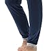 David Archy Men's 2 Pack Premium Quality Cotton Solid Knit Pajama Pants(S,Navy)