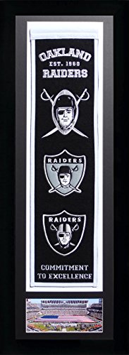 NFL Oakland Raiders Legends Never Die Team Heritage Banner with Photo, Team Colors, 15