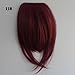 X&Y ANGEL- Girl's One Piece Hair Extensions Fashion Front Fringe Bangs/fringes Clip In On (#1B (natural black))