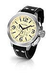 TW Steel Men's TW3 Canteen Black Leather Chronograph Dial Watch