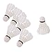 Uxcell AIR_Shuttle_6PCS 6PCS White Feather Shuttlecocks Badminton (Pack of 6)